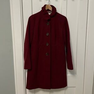 Burgundy J Crew Pea coat
